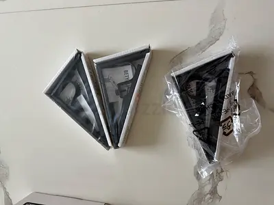 Three (3 Nos) IKEA new triangular curtain rod support