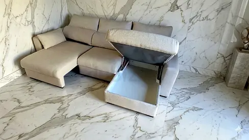 Ikea eskilstuna L shape sofa under storage