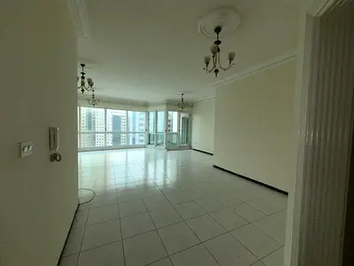 Open view 3BHK with maid room A/C free gym pool 1 month free spacious layout prime location with easy access to Dubai
