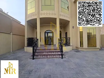 Modern villa for sale in Al Muwaihat 1, Ajman. Two floors plus a roof terrace. Excellent location opposite a park and mosque. Freehold ownership for a