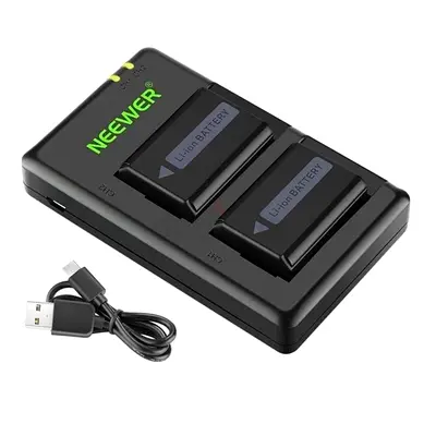 Neewer NP-FW50 Camera Battery Charger Set Compatible with Sony ZV-E10, A7, A7R, A7RII, A7II, A7SII,
