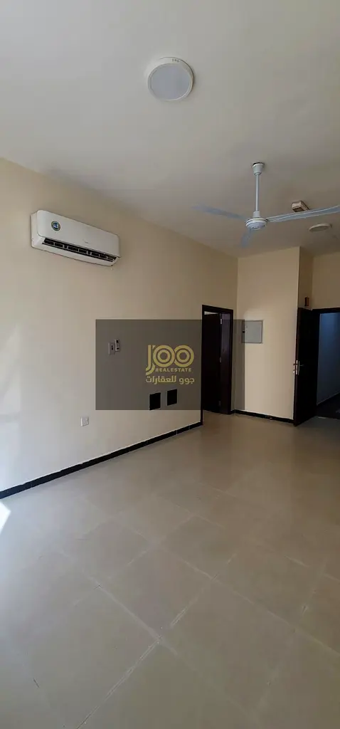 1-bedroom apartment with living room, balcony, and split AC in Al Salama, UAQ. Rent AED 30,000 in 4 payments, security cheque.