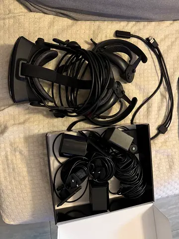 Valve index VR headset + 3 base stations
PC required