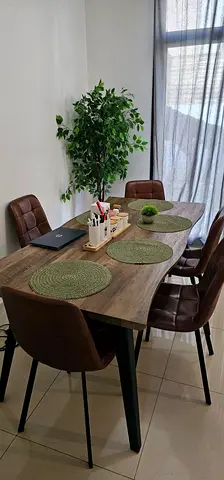 Stylish Dining Table Set with Modern Chairs