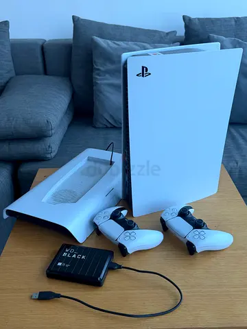 PS5 Disc Edition Bundle - 2 Controllers + WD_BLACK P10 Game Drive + Cooling Stand