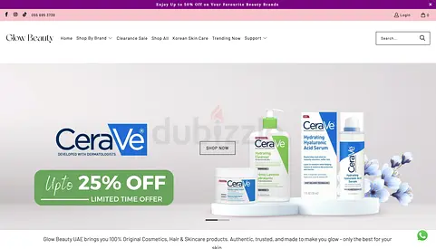 🚀 Glowbeauty.ae | Premium Beauty  Skincare E-Commerce Brand for Sale | AED 39,000