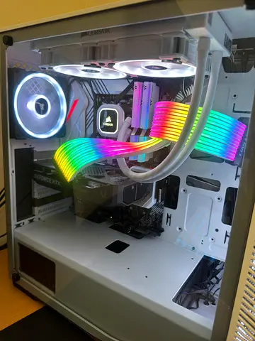 ULTRA WHITE 1440p Gaming PC Setup - RTX 5060 | i7 10th | | Full RGB