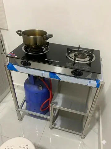 Gas Stove with Metal Stand and Cylinder