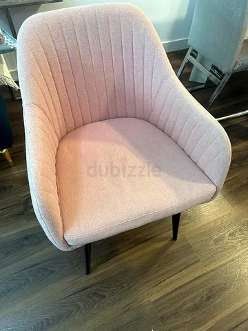 Stylish Pair of Modern Pink Accent Chair