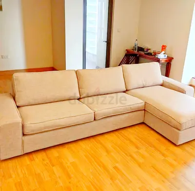 IKEA Kivik L Shape Sofa Beige Good condition