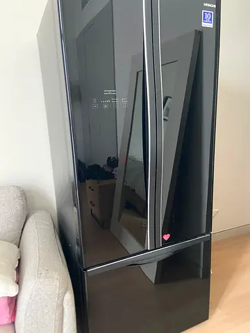 My black glass door refrigerator - good condition