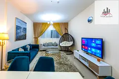 Sharjah, Al Taawun area: Two bedrooms, living room, kitchen, two bathrooms, and balcony. Price: 4700