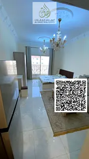 Furnished studio with balcony in Al Jurf 2, close to Delta, the courthouse, university, traffic depa