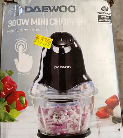 Daewoo 300W Mini Chopper with 1L Glass Bowl