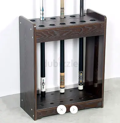 Wooden 12-Hole Snooker Cue Racks (18x9x23 inches (45.7x22.9x58.4 cm)