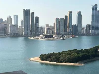 افخم غرفتين ماستر وصاله وغرفه خادمه بمساحات واسعه باطلاله بحريه ببلكونه | تكييف مجاني | باركن مجاني | جيم و مسبح مجانا | علي مخرج دبي | علي 6 دفعات