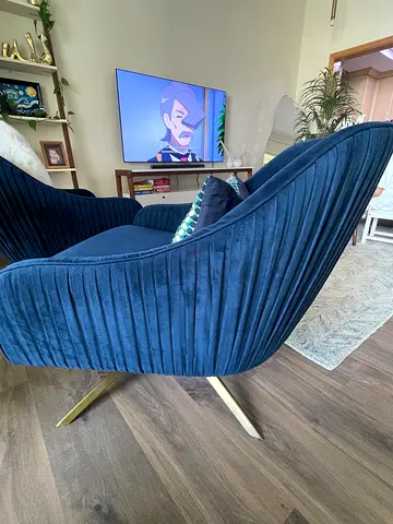 2x Westelm Stylish Velvet Accent Chair