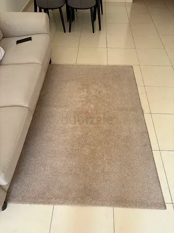 Light beige solid rug — gently used