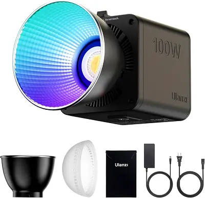 ULANZI 100W RGB Portable LED Video Light w DC Power Adapter
