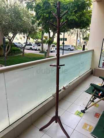 Wooden freestanding coat  hat rack - used