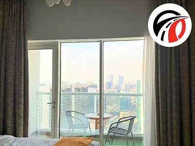 استوديو مفروش | إطلالات على البرج والقناة | شرفة | برج النجوم