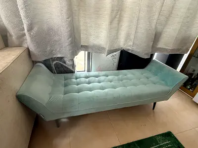 Elegant Mint Green Chaise Lounge | Bench