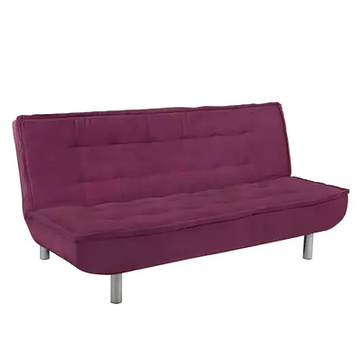 Purple convertible futon sofa bed - used, good condition