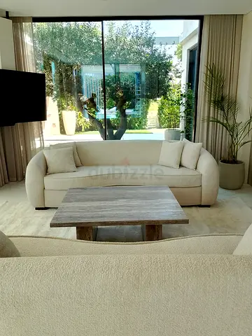 Silver Travertine Marble Coffee Table