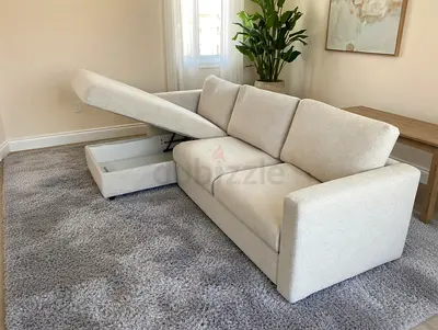 Ikea Vimle L shape sofa bed with mattress