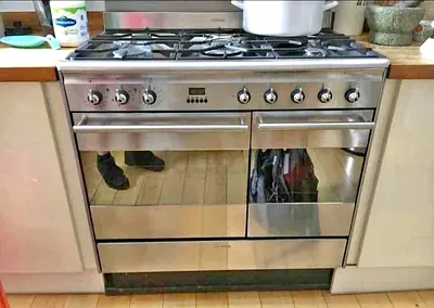 Smeg 90 cm top Gass oven electric range dual oven