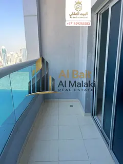 One bedroom and living room in Al Taawun with free parking and an open sea view. Balcony Very spacio