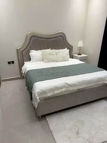 Luxury Bed with mattress side table dressing table