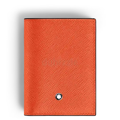 Montblanc red Saffiano Leather Card  Passport Holder