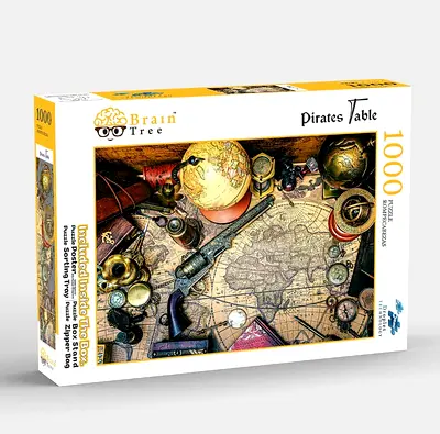 Brain Tree Pirates Table 1000 Piece Puzzle (Used Once)