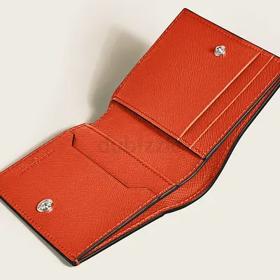 Montblanc red Saffiano Leather Card  Passport Holder