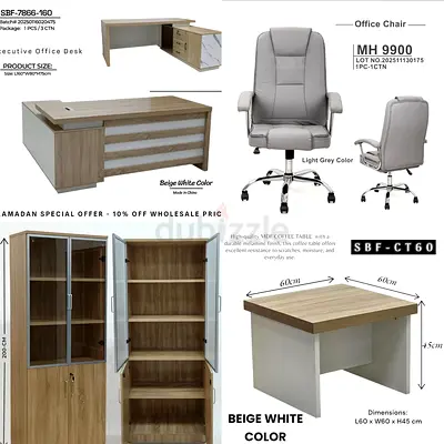 Executive Office Desk with Ergonomic Chair