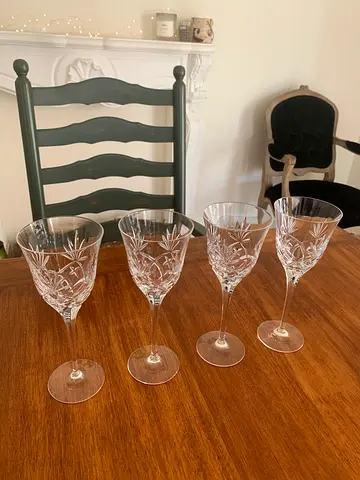 RCR Da Vinci Collection 4 Crystal Glasses Made in Italy
