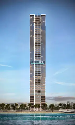 luxurious apartment with a direct panoramic sea view in Al Khan,