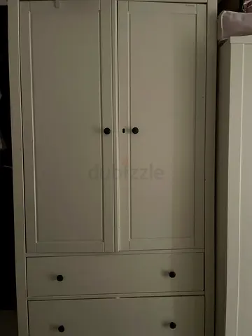 White multi-door storage cabinet (shoe/entry organizer) - used