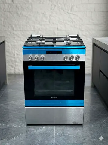Siemens 4-burner Gass/electric Stove with Oven fan cooking range- Stainless Steel by bnm 60cm
