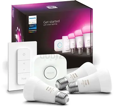 Philips Hue White and Colour Ambiance Smart Light Bulb Starter Kit, 75W - 1100 Lumen [E27 Edison Scr