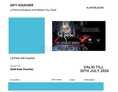 Laperle Gold Voucher x 2