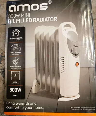 Amos 800W Mini Oil Filled Radiator