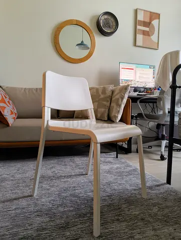 TEODORES White minimalist dining/office chair - used, good condition