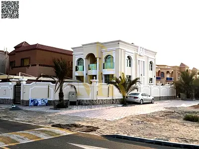 A villa with all electricity, water and air conditioning fees included, on the main street, ready to move in, in the most prestigious areas of Ajman.