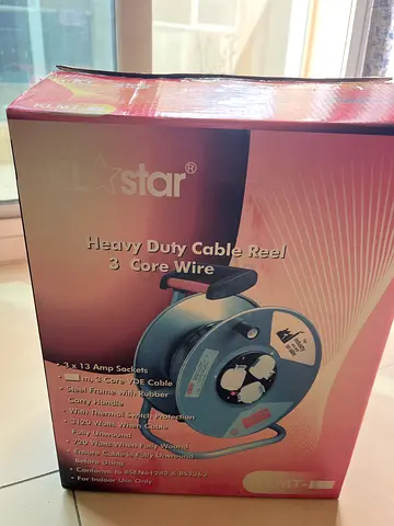 Heavy Duty Cable Reel - 3 Core Wire