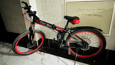 Used Black  Red Full-Suspension Mountain Bike