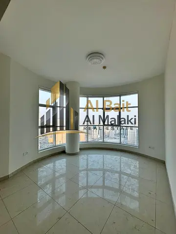 🏡✨ **شقة 2 غرف وصالة في المجاز 3 – القصباء | غرفة ماستر + 3 حمامات + تكييف مجاني + جيم ومسبح وساونا وكيدز أريا + باركن مجاني** ✨🏡