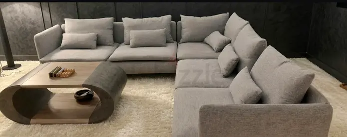 Light grey ikea soderhamn corner sofa
