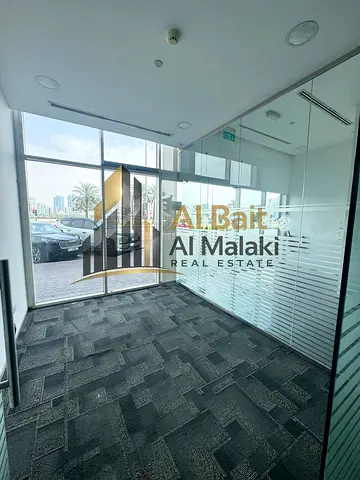 Office for annual rent (suitable for a business center) Area: Al Majaz 3, first row on the Corniche Space: 2200 in front Number of parking: 3 Free mon